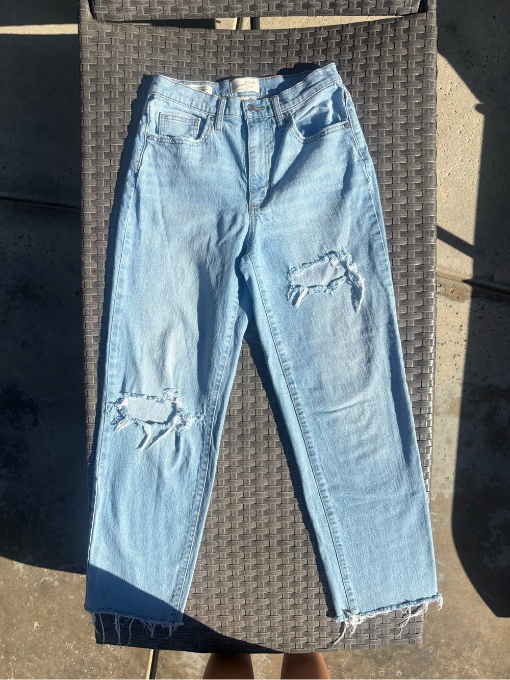Universal Thread Light Blue Distressed Boyfriend Jeans